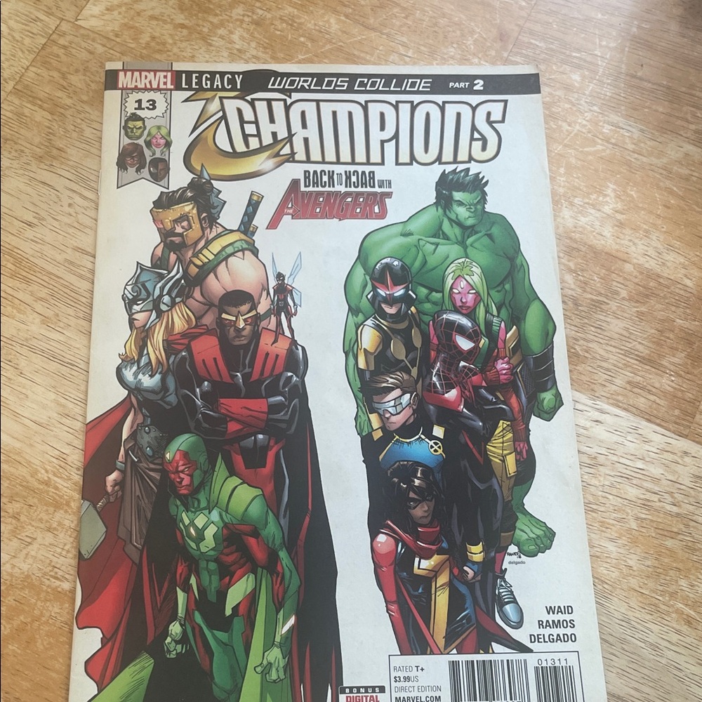 Marvel Champions Comic Book — Green, Red, White Cover
